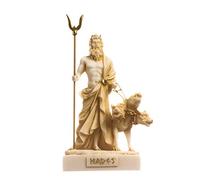 Pluton Hadès Seigneur des Enfers Statue Grecque Figurine Morte Ton Or 14cm