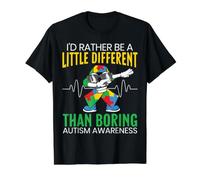 Plutôt être Un Peu différent Que la Sensibilisation à l'Autisme ennuyeuse T-Shirt Graphique avec Valeur, Homme, Noir, L