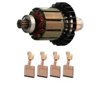 Pluuttiem 1 D'Armatures avec 4 Balais de Charbon pour Outils DDF482 DHP482 619380-9 619583-5, Armature avec Balais de Charbon 194427-5 CB-440