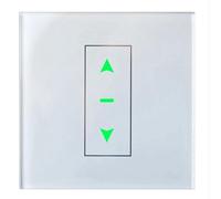 Pluuttiem 2 Pièces Tuya WiFi Interrupteur Tactile Intelligent Bouton Connecté Rideaux Électriques Stores Volets Roulants en Plastique pour Home Prise EU