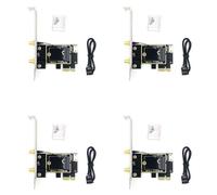 Pluuttiem 4X Carte Adaptateur de Carte RéSeau NGFF M.2 vers PCIE la Carte Adaptateur PCIE Prend en Charge la Carte RéSeau sans NGFF M.2