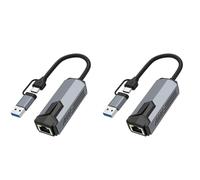 Pluuttiem 5000 Mbps USB 3.0 Type-C vers RJ45 Adaptateur Réseau 5G Gigabit Ethernet Converter LAN Hub pour PC Ordinateur Portable
