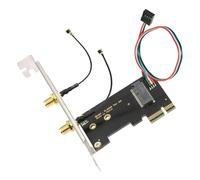 Pluuttiem Adaptateur de Carte Réseau sans Bluetooth 5.1 WiFi 6 NGFF A/E-Key vers SSD M.2 NGFF Key-M NVME pour AX200