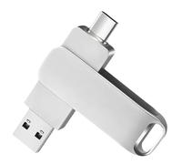 Pluuttiem Drive de Stylo Métallique de Type C-C à Niveau Business 128 Go, Lecteur Flash USB Résistant à l'eau pour Les Professionnels