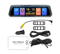 Pluuttiem Écran Tactile de 9,36 Pouces sans CarPlay Car Stream Media Dashcam DVR Rétroviseur Caméra de Tableau de Bord Enregistreur Vision Nocturne