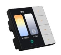 Pluuttiem Interrupteur Mural ZigBee Tuya Smart Panneau de Commande Centralisé 4 Interrupteurs Grouped