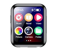 Pluuttiem Lecteur de Musique MP3 avec Bluetooth 5.4 HiFi MP4 Écran Entièrement Tactile Haut-Parleur Intégré Enregistreur Caméra Lecteur Vidéo