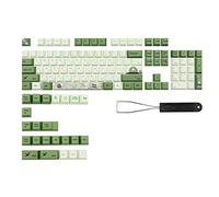 Pluuttiem Lot de 127 touches vert matcha profil cerise touches Pbt pour commutateurs MX Dz60 Gk61 Gk64 68 108