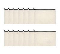 Pluuttiem Lot de 14 trousses à crayons en toile DIY - Sac de factures, trousse de maquillage, trousse de cosmétiques, trousse de toilette multifonction, beige