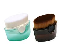 Pluuttiem Lot de 2 pinceaux de protection solaire pour enfants avec capuchon de protection, applicateur de crème solaire (A)