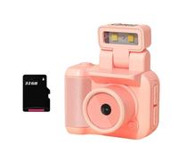 Pluuttiem Mini appareil photo reflex Cmos 32 Go avec flash et station de chargement DV 1080p avec écran LCD C