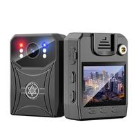 Pluuttiem Mini Caméra de Police 4K Enregistreur Vidéo Numérique Caméscope Caméra IR Vision Nocturne Caméra Corporelle Sport Clip Arrière sans WiFi