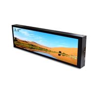 Pluuttiem Moniteur Tactile Long et Large Compatible de 8.8 Pouces avec Boîtier, Affichage de la Température du PC, Panneau D'Affichage du Capteur PC