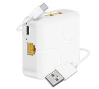 Pluuttiem Nouveau Répartiteur Gigabit Un à Quatre, Distributeur Réseau 1000 Mbps, Extension de Commutateur, Puce de Commutation Intégrée, Facile à Utiliser