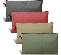 Pluuttiem Sac à Outils 12" Sac à Outils 4 Pièces Organisateur de Rangement Polyvalent avec Fermeture Éclair Fiable