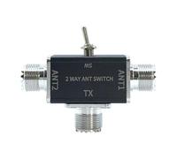 Pluuttiem Sélecteur D'Antenne Coaxiale Manuel 2 Voies 0-50MHz, Puissance 100W, Protection Intégrée Off/Terre, 1 Entrée & 2 Sorties pour A