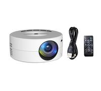 Pluuttiem YT200 Projecteur intelligent Android LED 1080p HD Projeteur, idéal pour Home Cinéma et divertissement en plein air, blanc