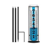 Pluviomètre à cadre métallique robuste avec marques de mesure claires, mesure des précipitations résistante à la neige, adapté pluviomètre résistant à l ' érosion dans le jardin et les champs