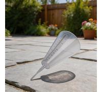 Pluviomètre conique transparent pour jardin et cour - Mesure précise du niveau d'eau - Plastique transparent - Échelle facile à lire - 10 x 21,5 cm - Mesure des précipitations et