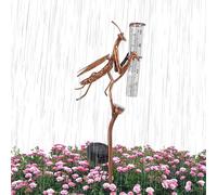 Pluviomètre d'extérieur à énergie Solaire - Multifonctionnel - Décoratif - Mesure de Forme pour Jardin