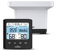 Pluviomètre d'extérieur sans fil avec auto-vidage, rétroéclairage, thermomètre, collecteur de pluie, jauge de pluie numérique pour cour, jauge de pluie électronique, pluie résistante au gel