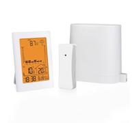 Pluviomètre électronique avec capteur de température pour extérieur et intérieur - Détection de pluie en temps réel (blanc)