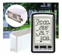 Pluviomètre électronique,Pluviomètre sans fil Portable Haute Précision Radio Contrôlé Numérique Pluviomètre Outil de Mesure