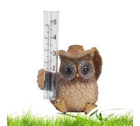 Pluviomètre en forme de hibou, décoration de pluviomètre extérieur | Décoration de pluviomètre de hibou en résine pour jardin | Accessoires de photographie Figure d'animaux pour oiseaux Tube de