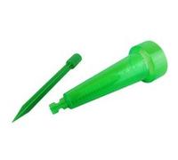 Linxor France ® Pluviomètre en plastique 43.5 cm avec piquet de fixation - Graduation 39 mm - Vert