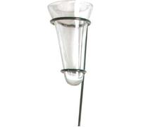 Esschert Design Pluviomètre avec Insert en Verre sur bâton, env. 12 cm x 12 cm x 134 cm