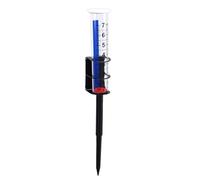 Pluviomètre Extérieur avec Piquet Métallique Stable pour Une Mesure Précise des Précipitations dans Les Pelouses, Jardins, Patios 21,5 X 6 X 6 Cm