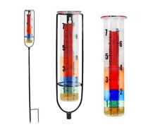 Pluviomètre Extérieur Jardin, 73,5 cm Pluviomètres en Verre avec Échelle Claire, Tube de Jauge de Pluie Détachable, Outil de Mesure de Pluie Élégant et Pratique pour Jardin, Pelouse, Terrasse