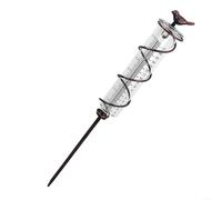 Pluviomètre extérieur, tube en verre de 17,8 cm avec support en métal, double échelle de mesure (pouces et centimètres), station météo facile à installer pour jardin/cour/ferme, 50 cm de hauteur