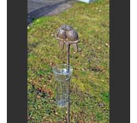 Pluviomètre jardin Oiseaux fer 10x112cm
