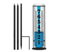 Pluviomètre précis pour extérieur, grande jauge de pluie pour cour avec piquet, jauge de mesure décorative améliorée pour jardin, compteur précis de l'eau de pluie pour terrasses, terrasses, pelouse