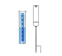 Pluviomètre professionnel avec pièces transparentes, en fer plu anti | Cadre en métal robuste, mesure des précipitations à l'épreuve de la neige, collecte précise des données pour toutes les