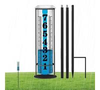 Pluviomètre Utilisation Extérieure Décoratif Hauteur Réglable Appareil De Mesure De L'eau De Pluie Instrument De Pluie Précis Pour Jardin Patio Pelouse Clôture Cour Construction Robuste Échelle Claire