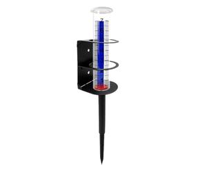 Pluviomètre - UV + métal, pluviomètre pour extérieur 12,8 x 2,36 x 2,36 pouces | manomètre professionnel avec support en métal, cylindre gradué précis pour jardin, cour, météorologique
