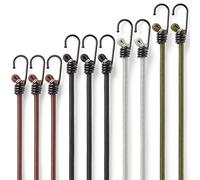 Pluvios - Lot de 10 tendeurs robustes avec crochets - Tailles au choix - Sangles élastiques multi-usages pour bagages, barres de toit, camping - Résistant aux intempéries et aux UV (multicolore Lot de