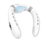 PluvoFan Ventilateur de Cou Back-Windy 6000mAh avec Plaque de Refroidissement Compresse Froide Sans Pale Portable Refroidisseur Thermo-Électrique Rechargeable Indispensables pour les Vacances pour