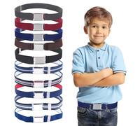 Pluvyze 10 PCS Ceinture GarçOns Enfants,Ceinture Garcon 12 Ans,Extensible Ceinture Adolescent GarçOn,Kinder GüRtel,Pour Et Filles De 2-15 Ans Scolaires