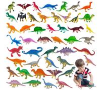 Pluvyze 48 Pack Mini Dinausore Jouet Figurines Dinosaures Mini, 5-7cm Small Toys Small Dino Toys for Children, Boys Girls Birthdays Surprise Pouches Guest Gifts, Tyrannosaurus Rex Dinosaur Series
