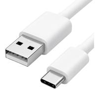 pluX Câble de charge rapide USB-C vers USB-A de 1 m, câble d'alimentation de rechange compatible avec AirPods Pro (2e génération) et AirPods 4