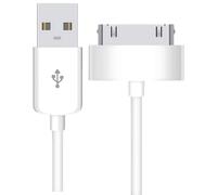 pluX Câble de charge USB vers 30 broches pour iPod, câble de charge rapide de données compatible avec iPhone 4/4S/3G/3GS, iPad 1/2/3, iPod Touch 1/2/3/4, iPod Classic 1/2/3, anciens appareils à 30