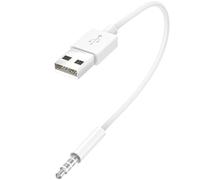 pluX Câble USB vers jack 3,5 mm pour iPod Shuffle (3ème-7e génération) - Synchronisation et charge