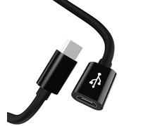 pluX Lot adaptateur micro USB vers USB-C, type C (mâle) vers micro USB (femelle) convertisseur de type C compatible avec Galaxy S8/S8+, S20 Note 20, Huawei P10 Plus/Honor 8, LG G6 et plus (Noir)