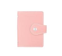 Pluzmecalm 1 porte-cartes de crédit et porte-cartes de visite, porte-cartes SD avec 26 organiseurs de cartes transparents, organiseur de cartes de crédit en cuir souple avec bouton-pression pour homme