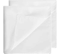 Pluzmecalm Lot de 2 mouchoirs blancs pour homme - Lavable en machine - Carrés de poche solides - Pour l'entraînement, la fête des pères, Noël