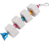Pluzmecalm Pierre à mâcher blanche pour perroquets, hamsters et autres petits animaux de petite taille et poids léger, fournitures pour animaux de compagnie