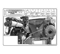 PLX528 GIVI Petits Chassis Latéral Porte-Valises Pour Kawasaki Klv 1000 2002 Au